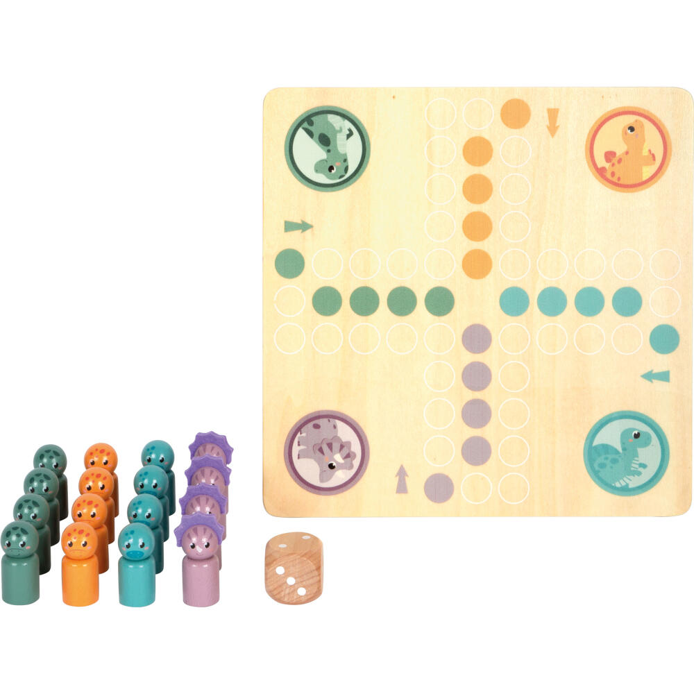 Legler Small Foot Ludo Dino, Gesellschaftsspiel, ab 4 Jahre, Holz, Bunt, 12619