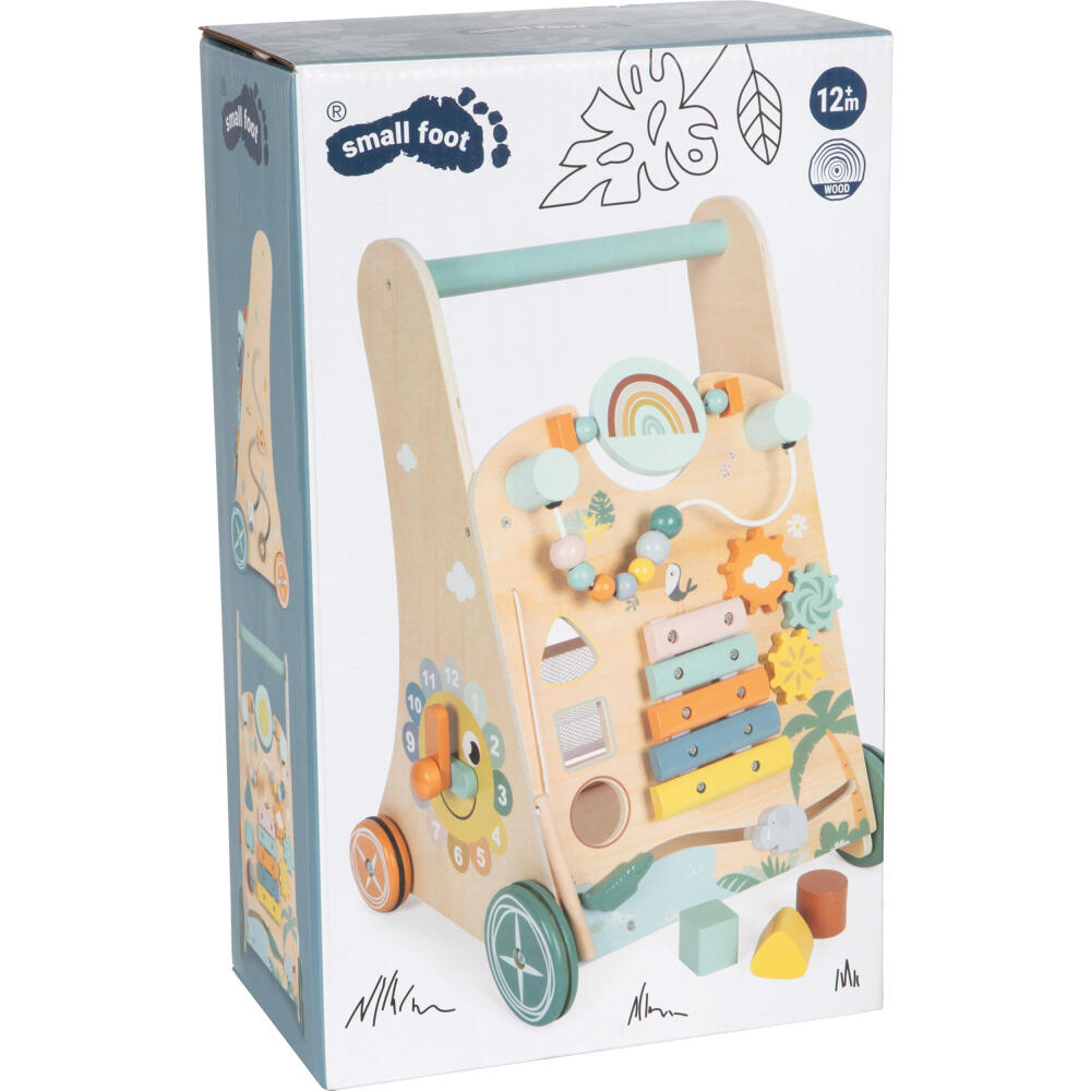 Legler Small Foot Lauflernwagen Safari, Lauflernhilfe, ab 12 Monate, Holz, Bunt, 12640
