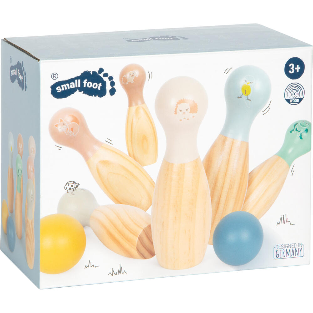 Legler Small Foot Bowling Garden Buddies, Geschicklichskeitsspiel, ab 3 Jahre, Holz, Bunt, 12644
