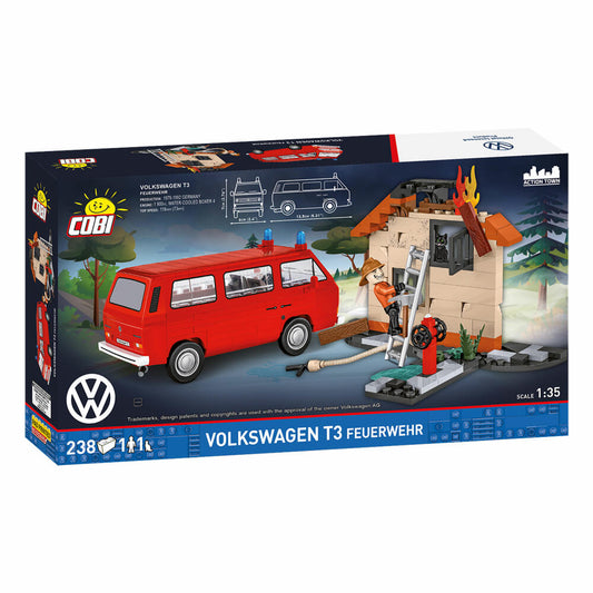 Cobi Klemmbaustein-Set VW T3 Feuerwehr, 238 Teile, 24635