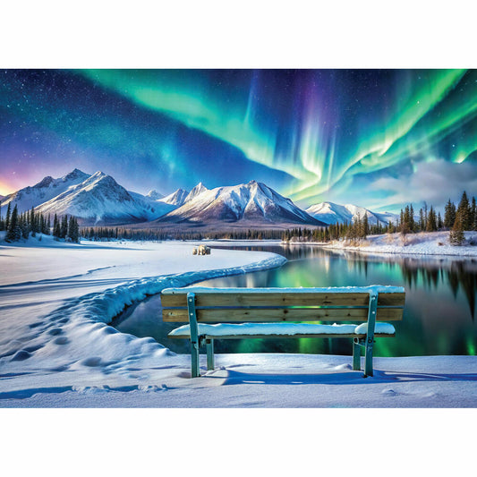 Eurographics Puzzle Yukon Polarlichter, 1000 Teile, 68 x 48 cm, 6000-6107