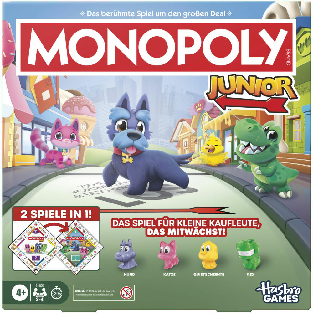 Games Monopoly Junior Square 2 In 1, G1856100