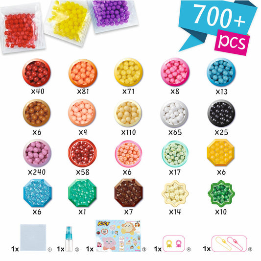 Aquabeads Kirby Schlüsselanhänger Bastelset, Bastelperlen, Perlen, Bastel Set, 36164