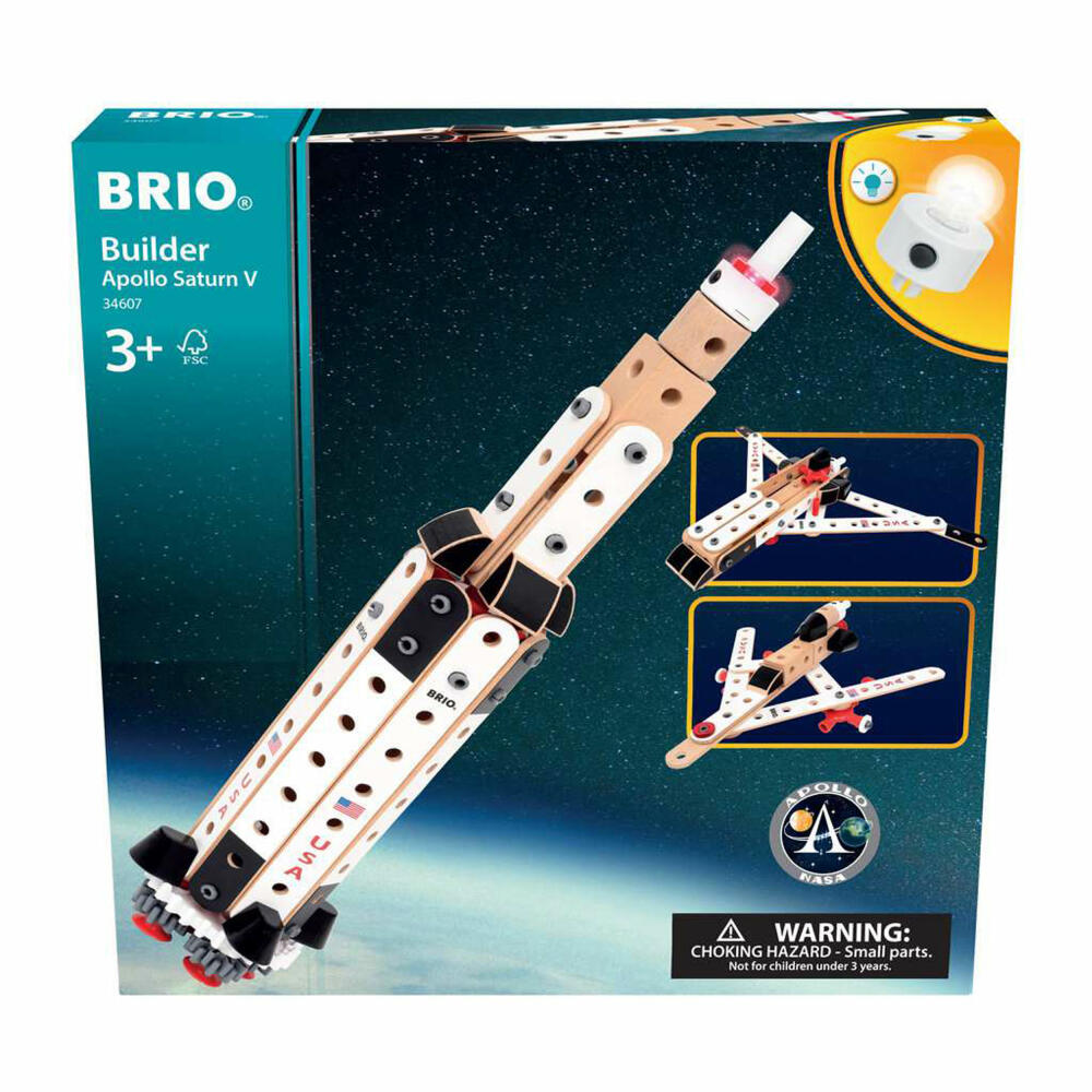 BRIO Builder Apollo Saturn V, Rakete, Bauset, Konstruktionsspielzeug, 63460700