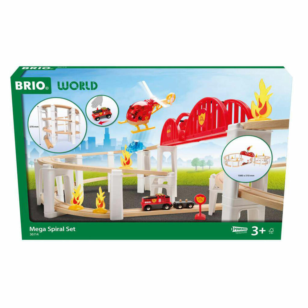BRIO World Großes Spiralenset, Schienen, Erweiterung, Bahn, ab 3 Jahren, 63611400