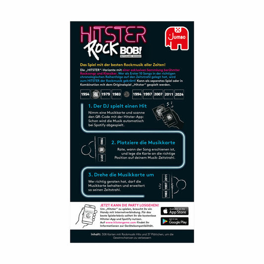 Jumbo Hitster - Rock , Musik Partyspiel, Ratespiel, ab 16 Jahren, 1110100568
