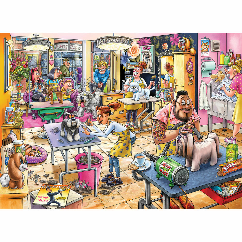 Jumbo Wasgij Mystery 23 - Hundesalon, Puzzle, Erwachsenenpuzzle, 1000 Teile, 1110100589