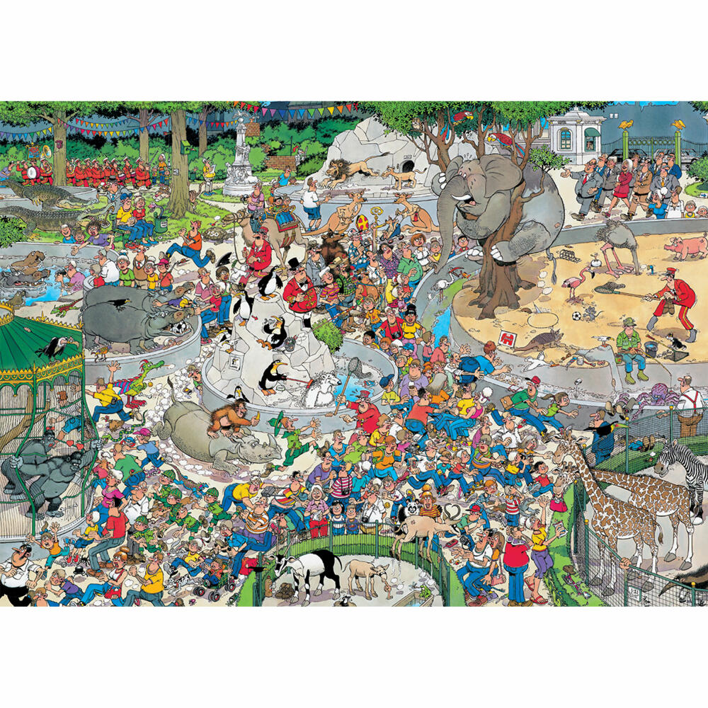 Jumbo Jan van Haasteren Der Tiergarten, Puzzle, Erwachsenenpuzzle, 500 Teile XL, 1110100919