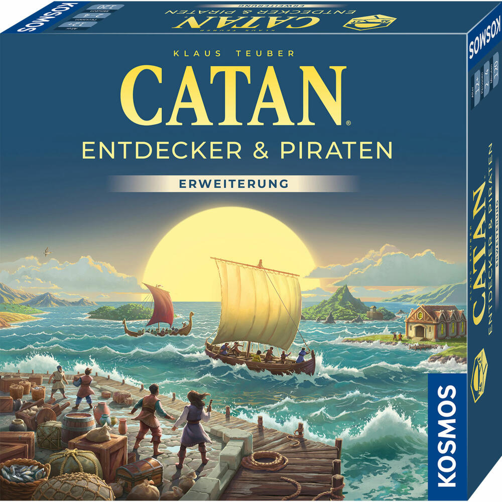 KOSMOS CATAN Entdecker & Piraten, Erweiterung, 2 - 4 Spieler, Ergänzung, Strategiespiel, ab 12 Jahren, 685164