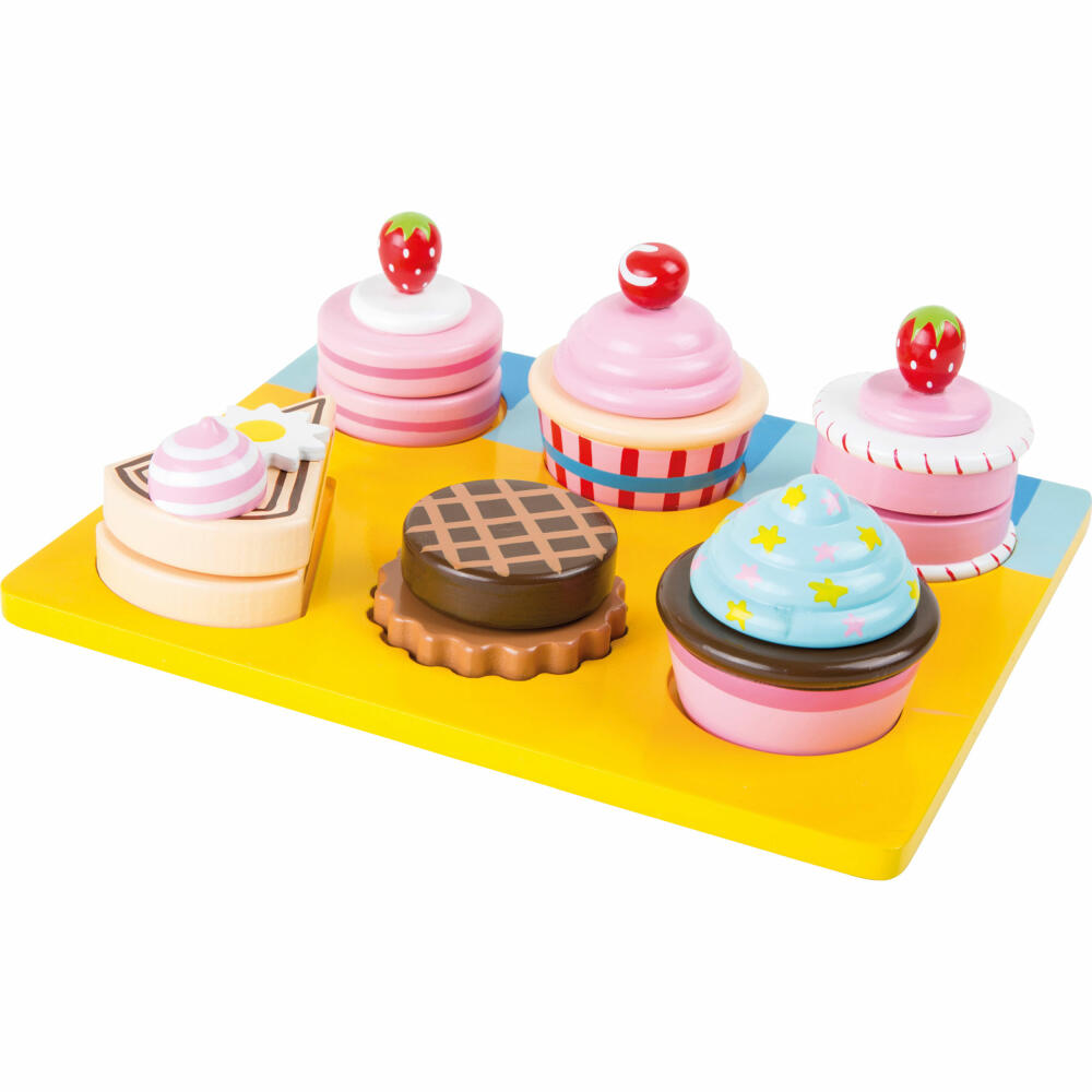 Legler Small Foot Schneide-Cupcakes und Torten, Rollenspielzeug, ab 3 Jahre, Holz, 10149