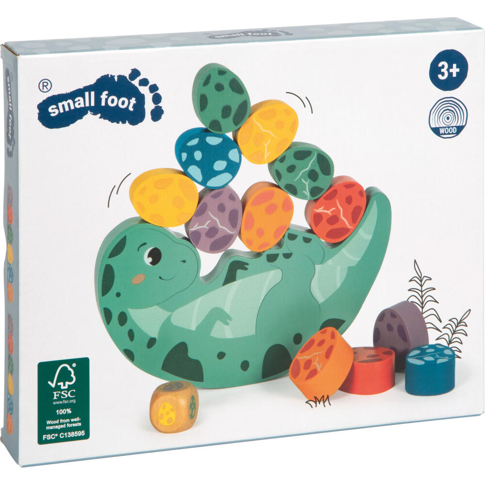 Legler Small Foot Balancierspiel Dino, Motorikspielzeug, ab 3 Jahre, Holz, Bunt, 12620