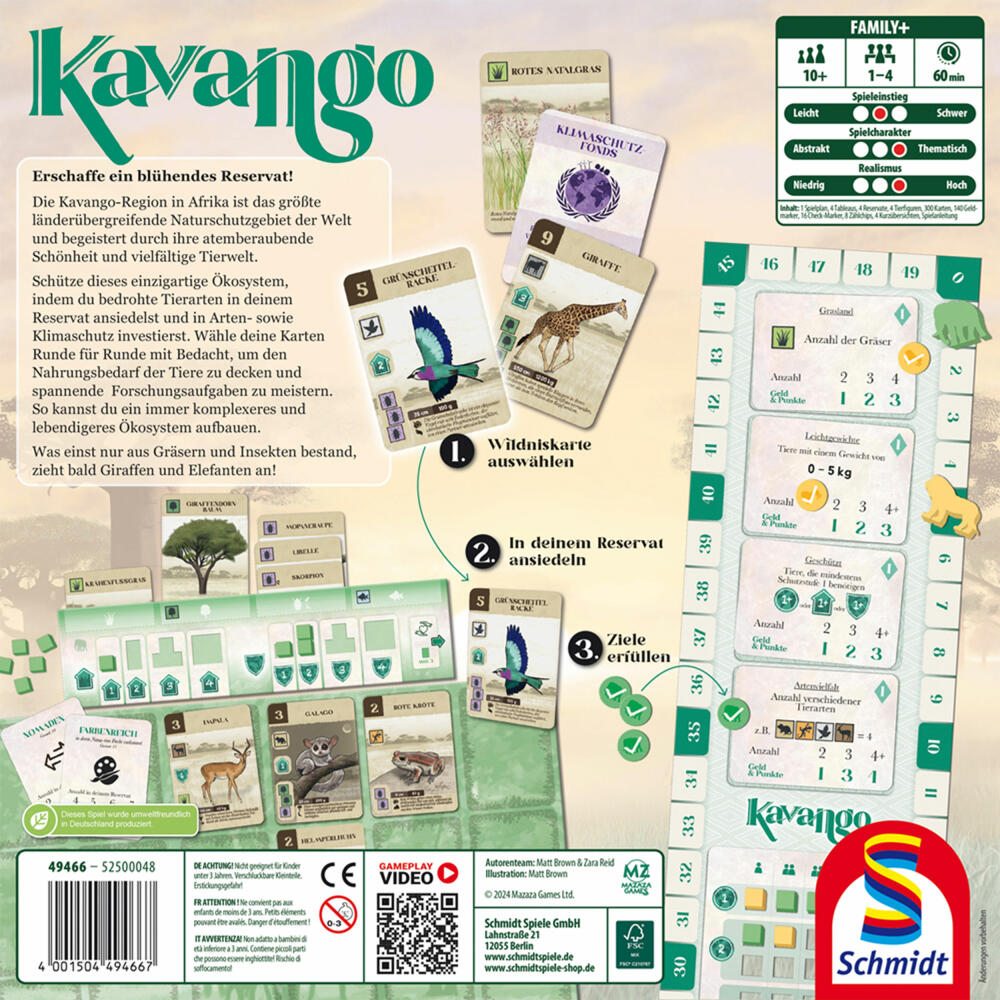 Schmidt Spiele Kavango, Strategiespiel, Gesellschaftsspiel, ab 10 Jahren, 49466