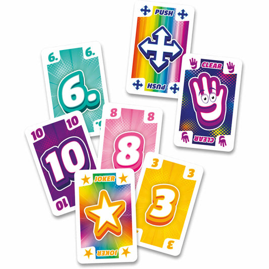 Schmidt Spiele Klein & Fein Clear 4, Kartenspiel, Familienspiel, ab 8 Jahren, 49473