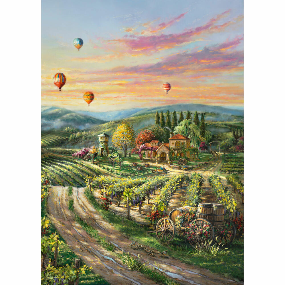 Schmidt Spiele Puzzle Peaceful Valley Vineyard, Thomas Kinkade Studios, Adult Puzzle, Premium, 1000 Pieces, 57366