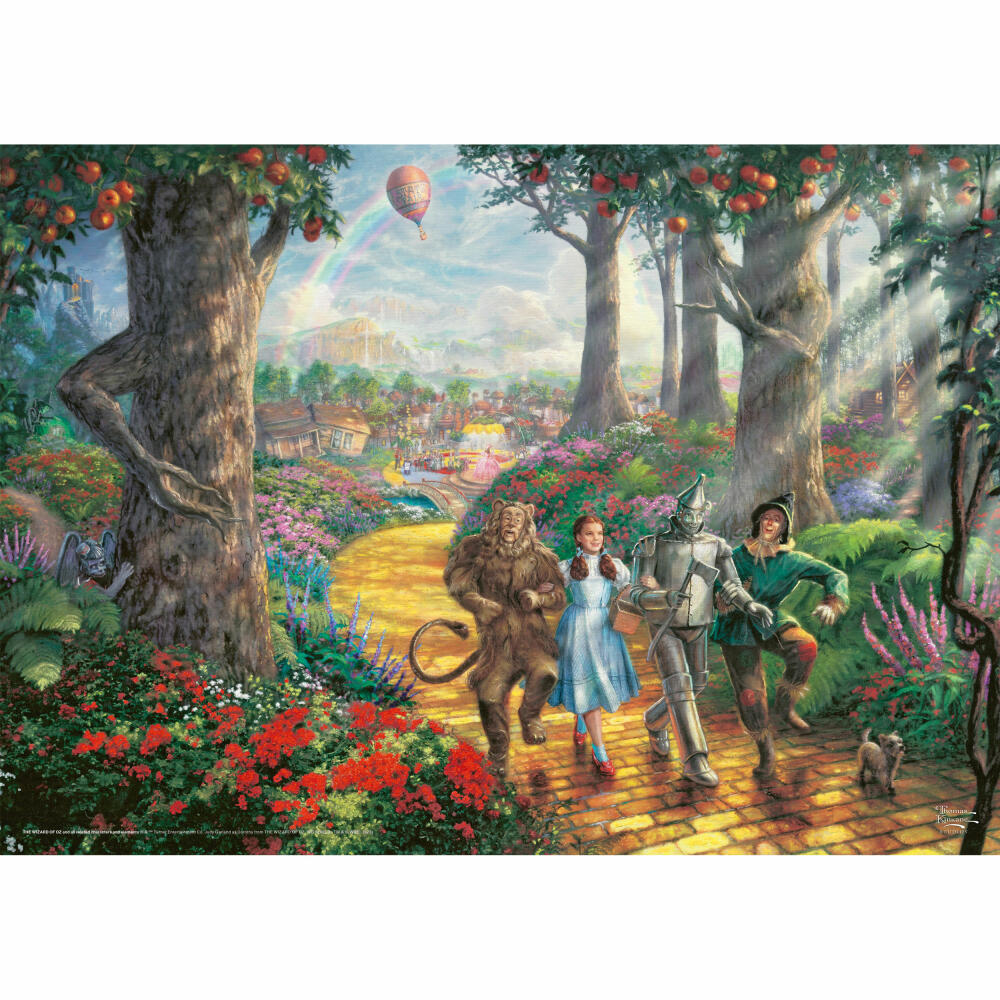 Schmidt Spiele Puzzle The Wizard of Oz Follow The Yellow Brick Road, Thomas Kinkade, Adult Puzzle, 1000 Pieces, 58426