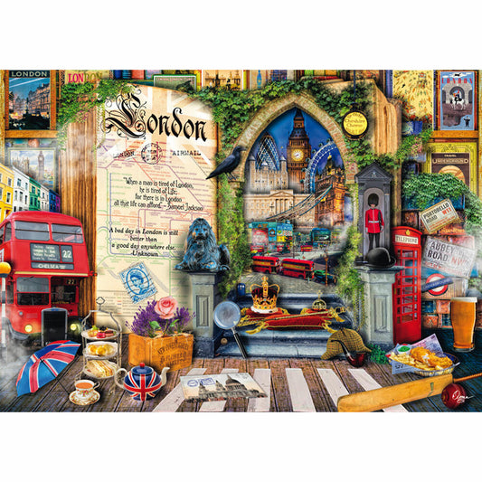 Schmidt Spiele Souvenir Erinnerungen an London, Aimee Steward, Puzzle, 1000 Teile, 58606