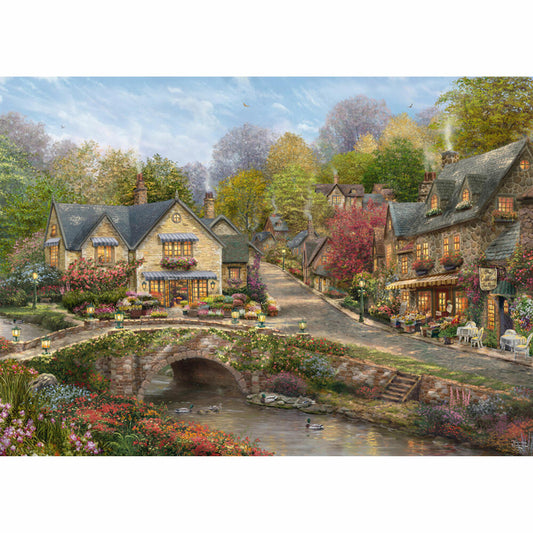 Schmidt Spiele Sommer in Cobblestone Village, Thomas Kinkade, Puzzle, 2000 Teile, 58629