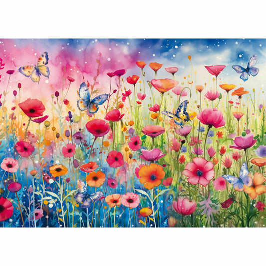 Schmidt Spiele Mohnblumenwiese, Puzzle, Erwachsenenpuzzle, Standard, 1000 Teile, 58873