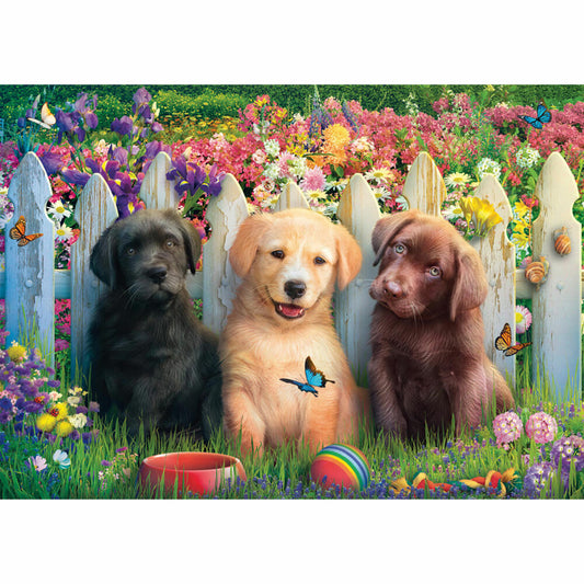 Schmidt Spiele Süße Welpenszene, Puzzle, Erwachsenenpuzzle, Standard, 1000 Teile, 58883