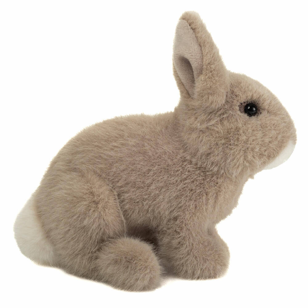 Teddy Hermann Hase sitzend, Kuscheltier, Stofftier, Plüschtier, Grau, 20 cm, 937371