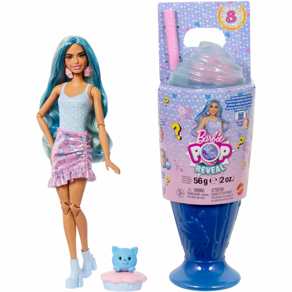 Barbie BRB Pop! Reveal Treats Serie Blue Doll, JFY61