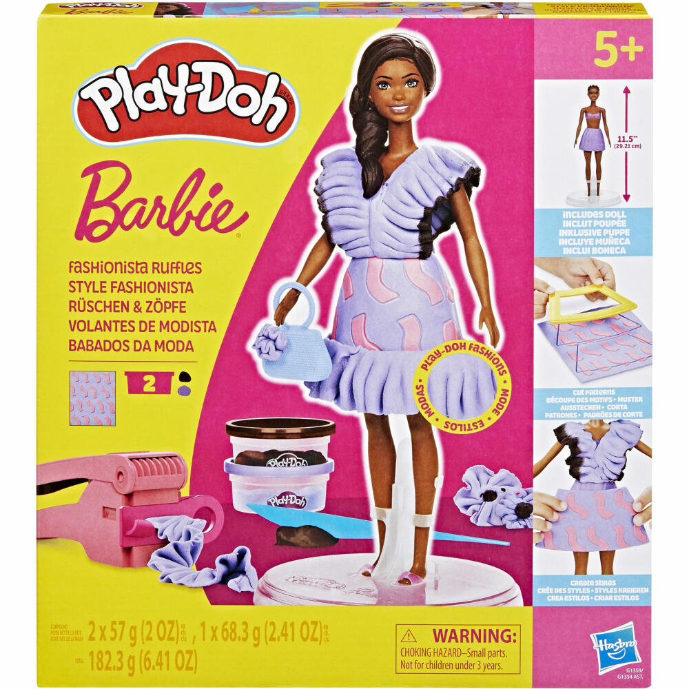 Play-Doh PD Barbie Rüschen & Zöpfe, G13595X0