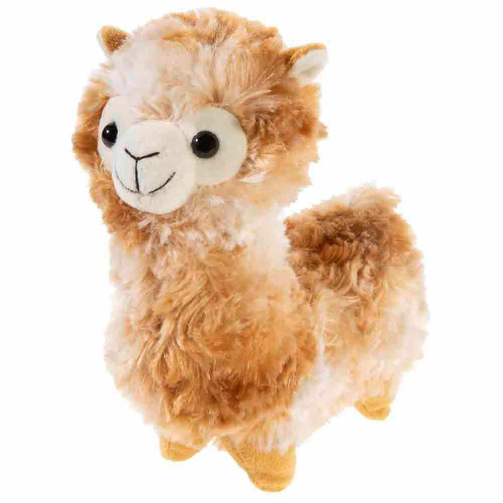 Heunec Lama stehend zweifarbig karamell, Kuscheltier, Plüschtier, Stofftier, 18 cm, 324244