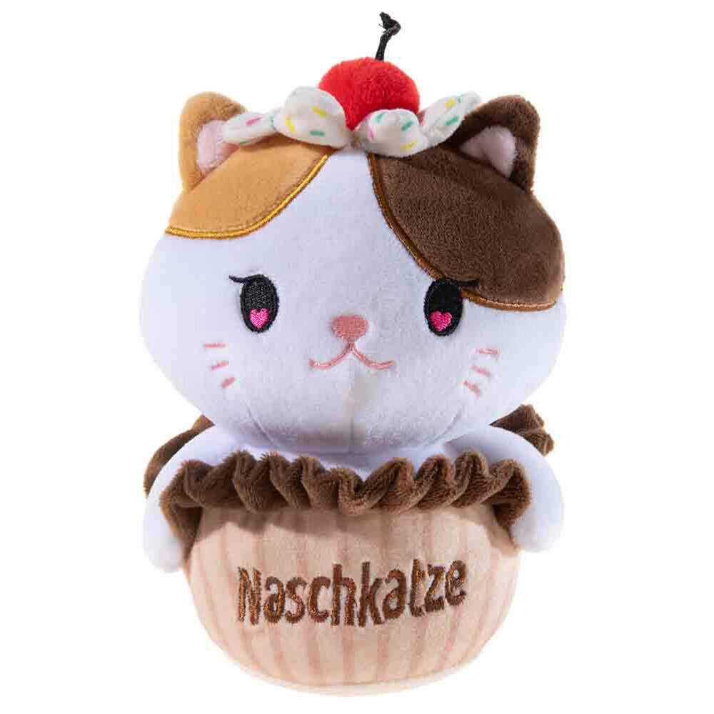 Heunec CharakTier Naschkatze, Kuscheltier, Plüschtier, Stofftier, 18 cm, 326279
