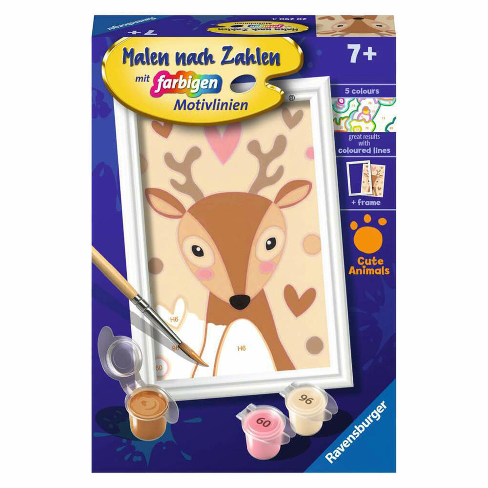 Ravensburger Malen nach Zahlen Niedliches Reh, Malvorlage, Malset, Malen, Kinder, 20290