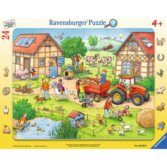 Ravensburger Puzzle My Little Farm, Frame Puzzle, Children's Puzzle, Laying Game, Children's Game, Puzzle Game, 25 Pieces, 06582 0
