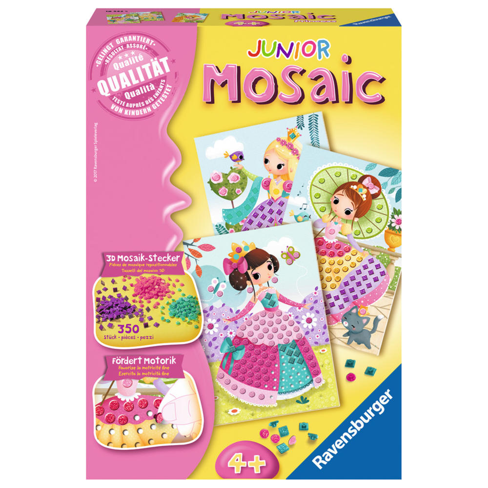 Ravensburger Mosaic Junior Prinzessinnen, Bastelset, Bastel Set, Mosaiksteine, Mosaik, Steine, Ab 4 Jahren, 18342 5