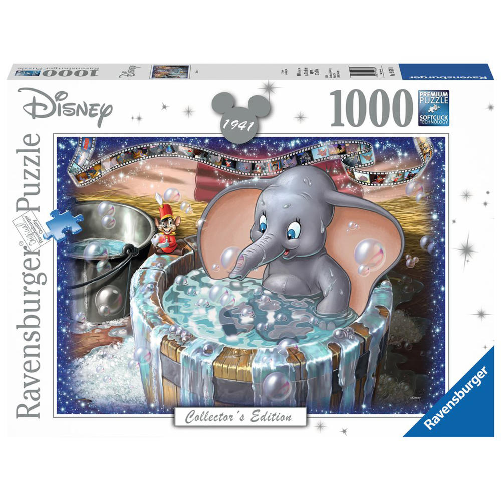 Ravensburger Puzzle Walt Disney Dumbo, Disneys Collectors Edition, Erwachsenenpuzzle, Premiumpuzzle, Standardformat, 1000 Teile, 19676 0