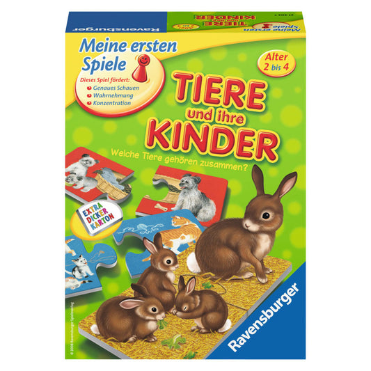 Ravensburger Meine Ersten Spiele Tiere und Ihre Kinder, Kartenspiel, Legespiel, Zuordnungsspiel, Kinderspiel, Kinder Spiel, Puzzle, Spielanfänger, 21403 7
