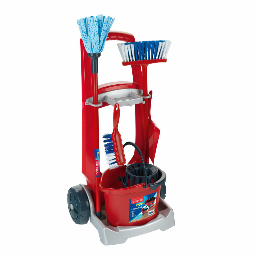 Theo Klein Vileda Broom Cart, Broom, Mop, Children's Toy, Children's Toy, 6741