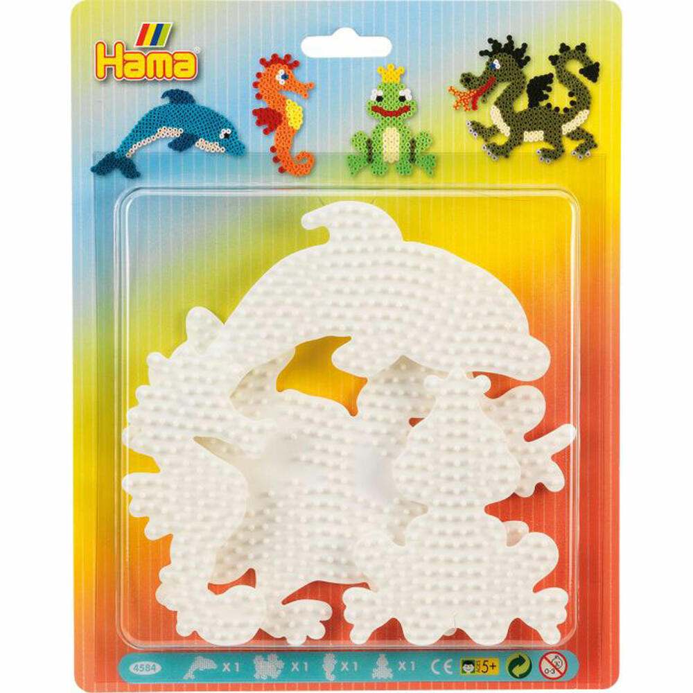 Hama iron-on beads blister with 4 pegboards