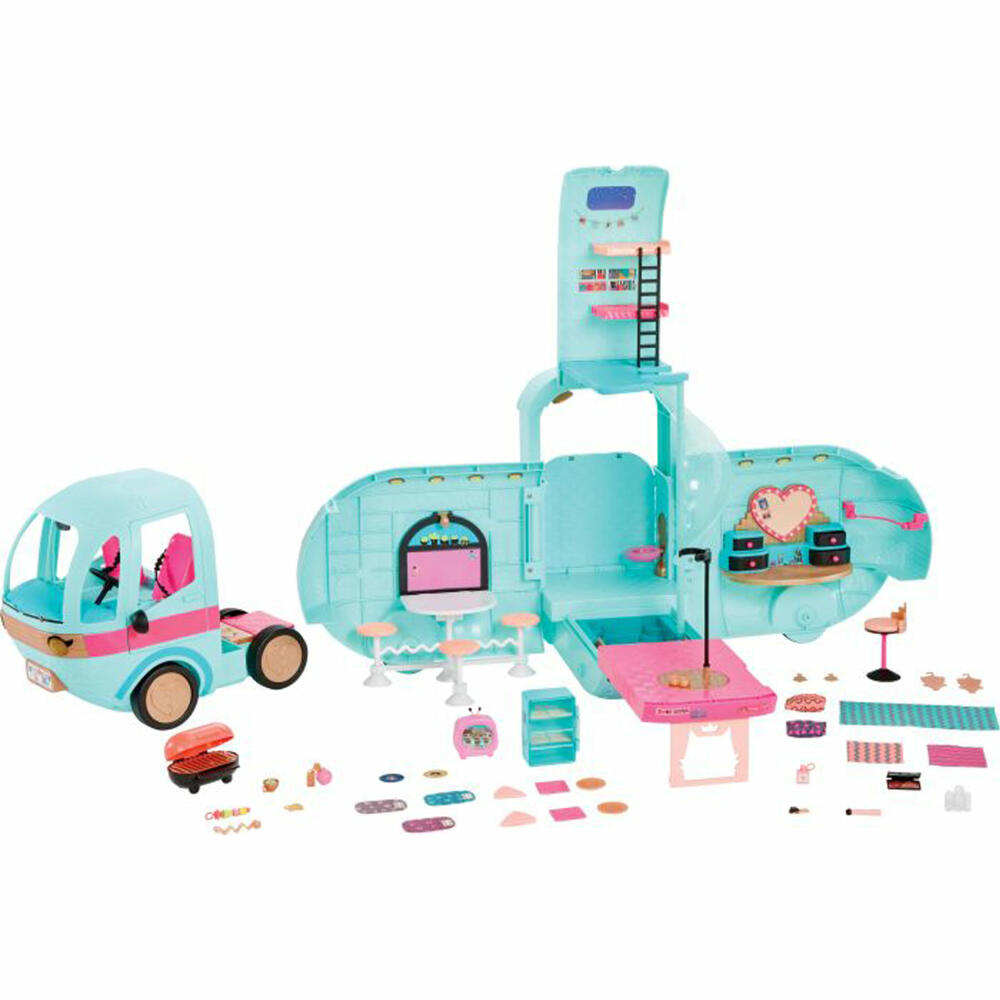 LOL Surprise Glam N Go Camper, Playset, Vehicle, Car, House, Toy, 502500EUC