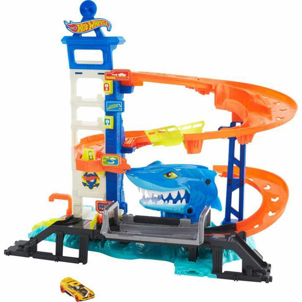 Mattel HDP06 Hot Wheels City Hai-Angriff Spielset, Spielzeug für Kinder ab 4 Jahren