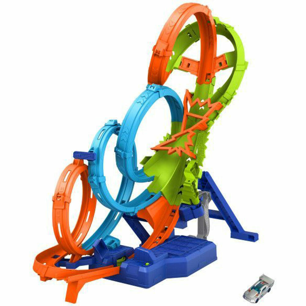 Mattel Hot Wheels Action 4 Loopings Crash Gefahr, HXR70