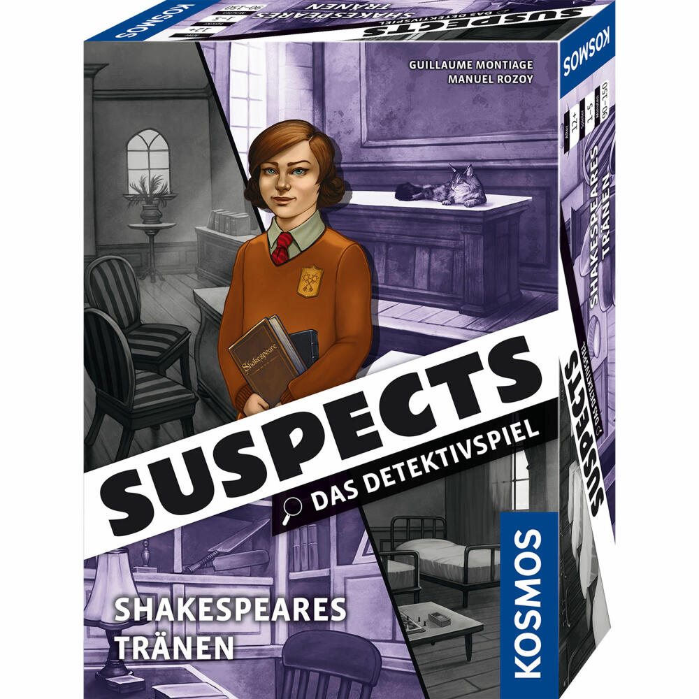 KOSMOS Suspects - Shakespeare's Tears, detective game, crime game, party game, crime game, ages 12 and up, 683634