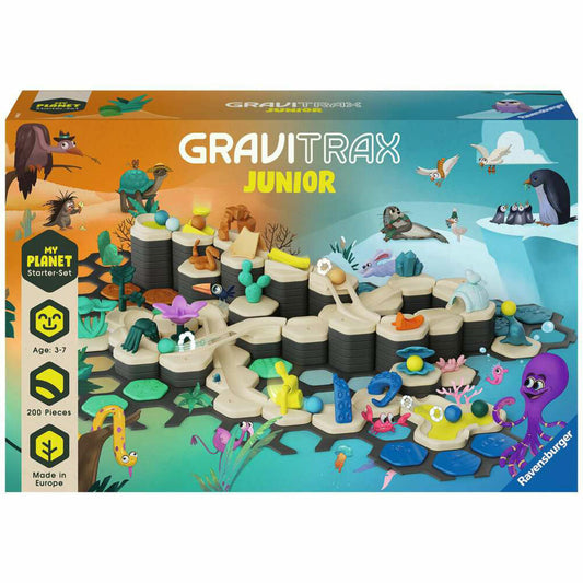 Ravensburger GraviTrax Junior Starter Set XXL Planet, Marble Run System, Marble Run, Construction Kit, from 3 years, 27059