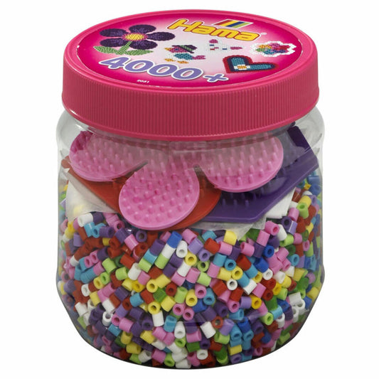 Hama Iron-on Beads Midi - Tin pink - 3 pegboards, 4000 pieces