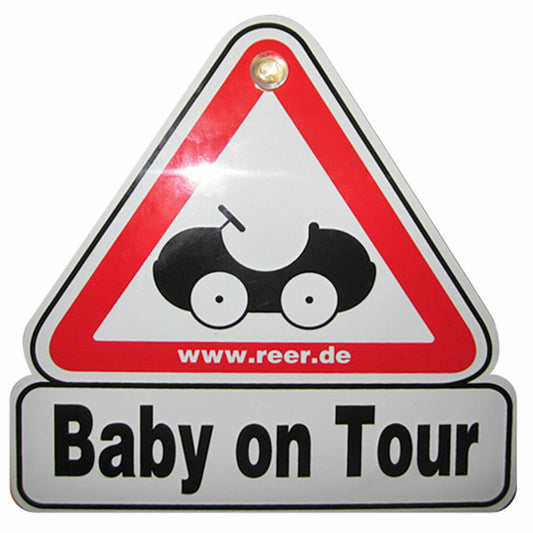 reer Baby on Tour Autoschild, mit Saugnapf, Hinweisschild, Hinweis, Schild, 80210