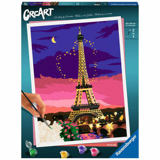 Ravensburger CreArt City of Love, Malen nach Zahlen, Malset, Malvorlage, Malen, 23624