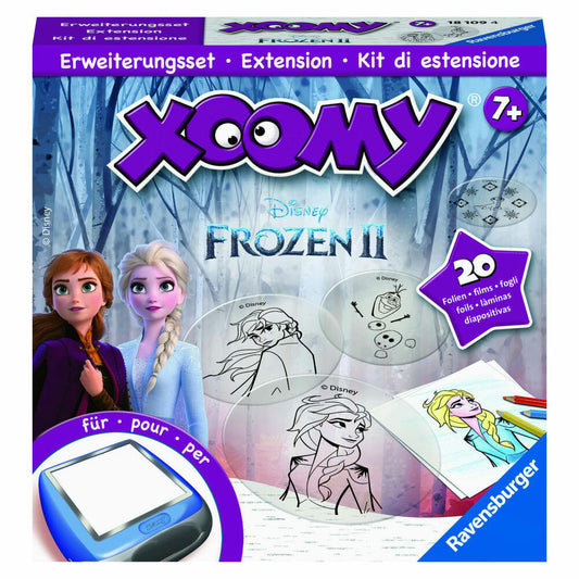 Ravensburger Xoomy Expansion Set Frozen 2, Painting Set, Painting Template, 20 Motif Foils, Frozen, 18109