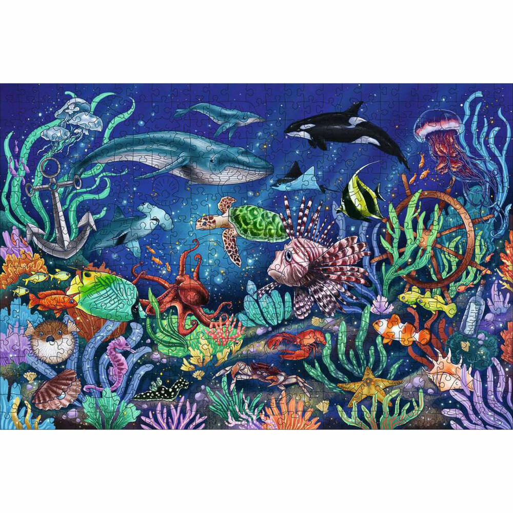 Ravensburger Wooden Puzzles Unten im Meer, Puzzle, Holzpuzzle, Kinder, 500 Teile, 17515
