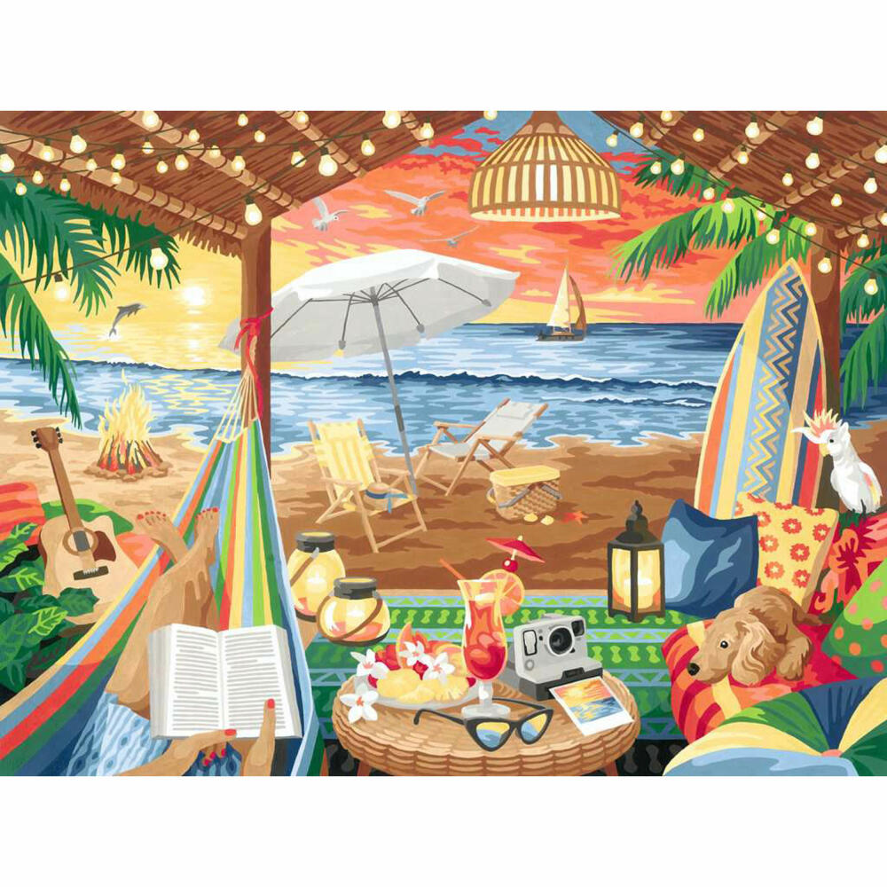 Ravensburger CreArt Cozy Cabana, Malen nach Zahlen, Malset, Malvorlage, Malen, 20276