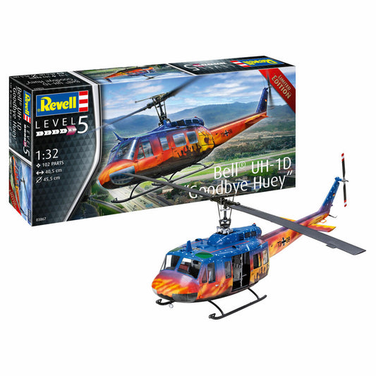 Revell Modellbausatz Bell UH-1D Goodbye Huey, Hubschrauber, 102 Teile, 03867