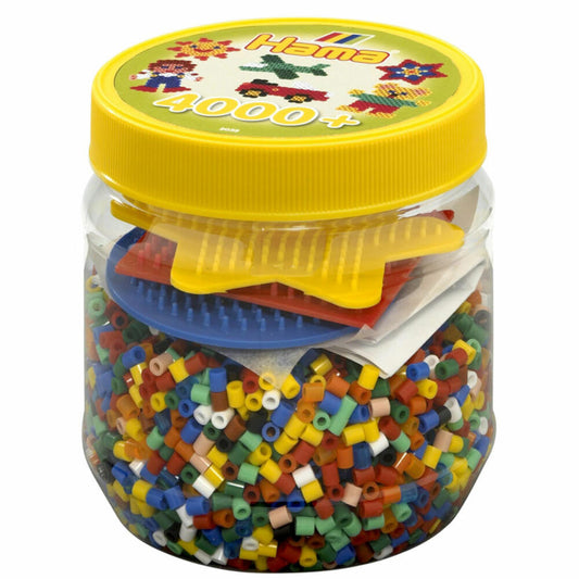 Hama Iron-on Beads Midi - Yellow Box - 3 Pegboards, 4000 Pieces
