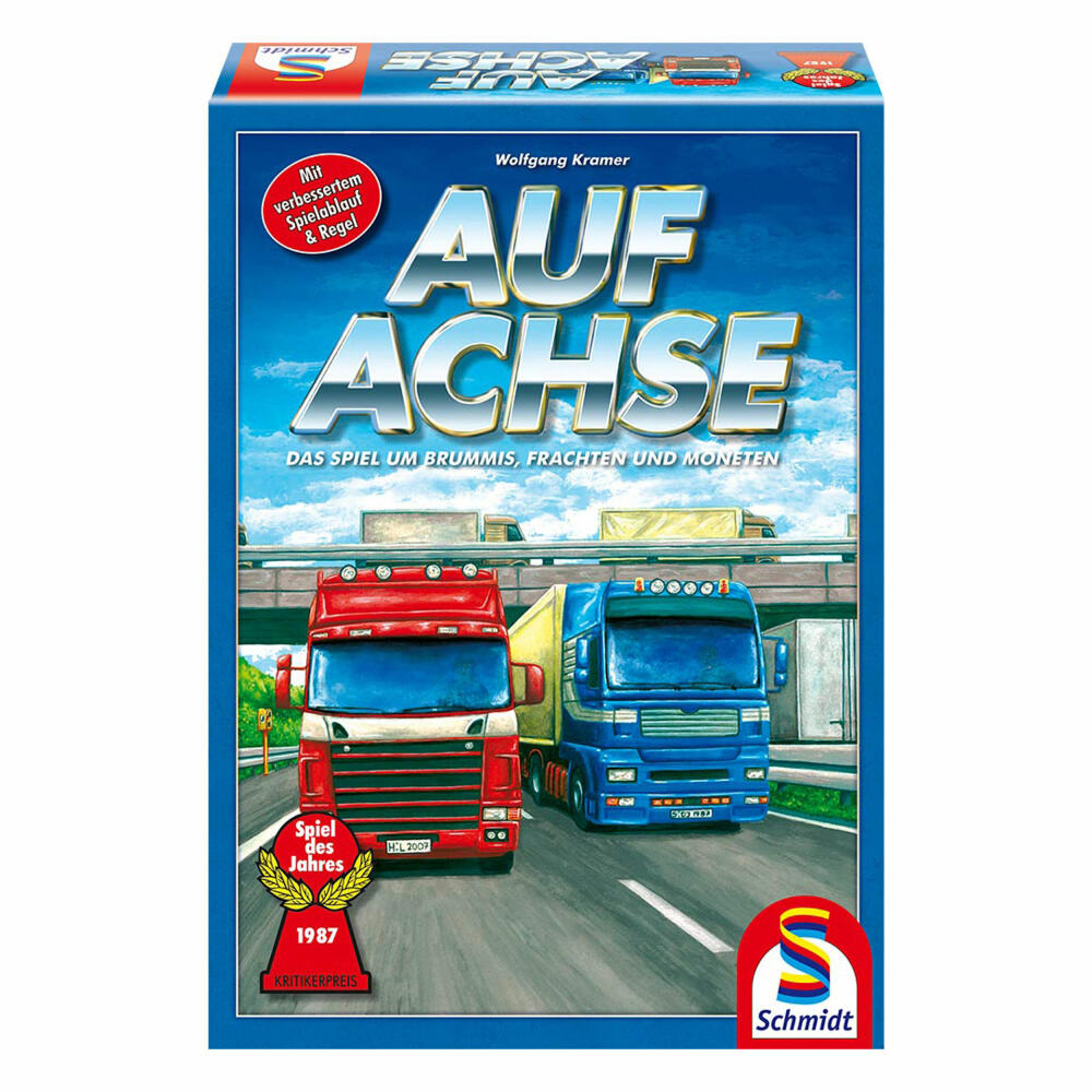 Schmidt Spiele Auf Achse, Familienspiel, Brettspiel, Strategienspiel, 2 bis 6 Spieler, 49090