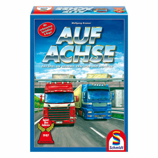 Schmidt Spiele Auf Achse, Familienspiel, Brettspiel, Strategienspiel, 2 bis 6 Spieler, 49090